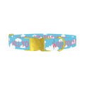 Cloud Phrase Dog Collar - metal gold