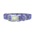 Purple Digital Camo Dog Collar - plastic silver