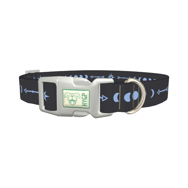 Mystic Moon Dog Collar - plastic silver
