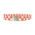 Peace Floral Dog Collar - metal silver
