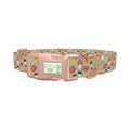 Autumn Leaves Mushroom Dog Collar - plastic rose gold