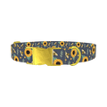 Bee Sunflower Dog Collar - metal gold