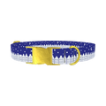 Christmas Night Town Dog Collar - metal gold
