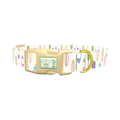 Colorful Surfboard Dog Collar - plastic gold
