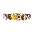 Cow Print Dog Collar - metal gold