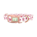 Pink Ribbon Bow Dog Collar - plastic rose gold