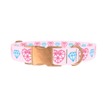 Diamond Heart Dog Collar - metal rose gold