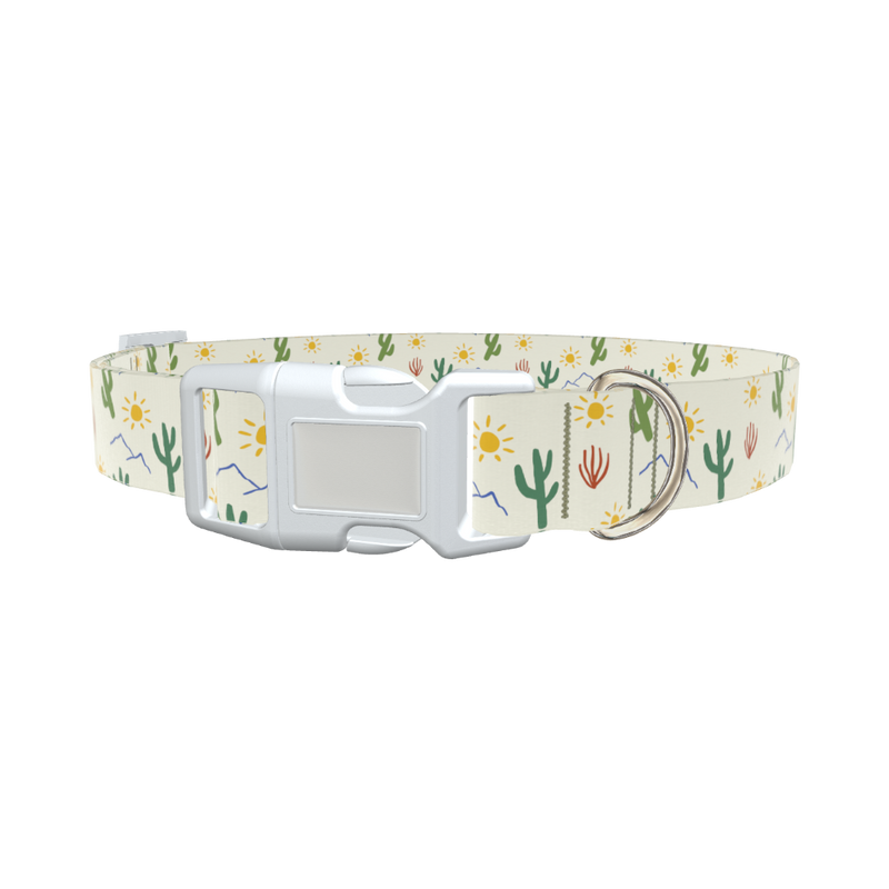 Sunny Cactus Dog Collar - plastic gold