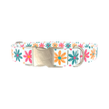 Floral Sketch Dog Collar - metal gold