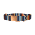 Striped Geometric Dog Collar - metal rose gold