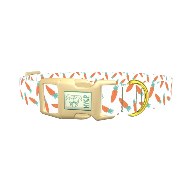 Carrot Pattern Dog Collar - plastic gold