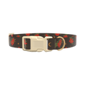 Halloween Floral Moon Dog Collar - plastic rose gold