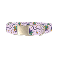 Mardi Gras Mask Dog Collar - metal silver