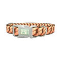 Rose Gold Chain Pattern Dog Collar - plastic silver