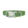 Geometric Animal Print Dog Collar - plastic silver