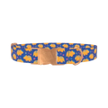 Dinosaur Print Dog Collar - metal rose gold