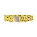 Happy Bees Dog Collar - metal silver