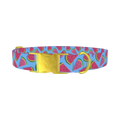 Geometric Watermelon Dog Collar - metal gold