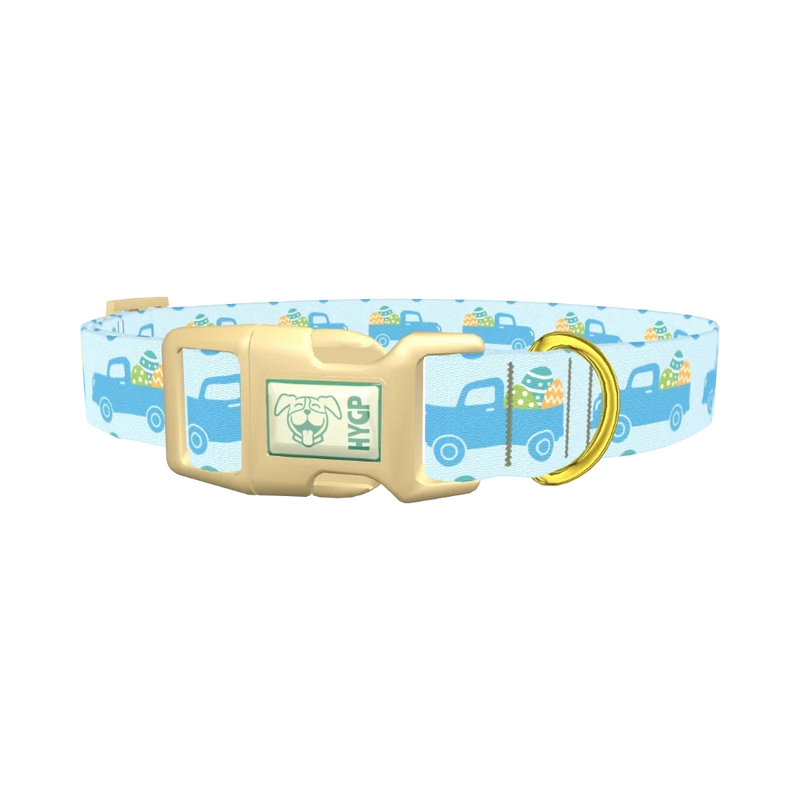 Easter Truck Dog Collar - plastic gold