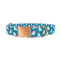 Unicorn Pattern Dog Collar - metal rose gold