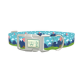 Mountain Landscape Dog Collar - plastic silver