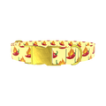 Spicy Pepper Flame Dog Collar - metal gold