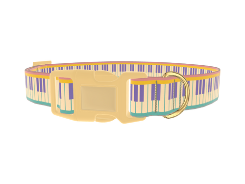 Piano Key Dog Collar