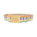 Piano Key Dog Collar - plastic gold