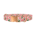 Pink Tulip Blossom Dog Collar - metal rose gold
