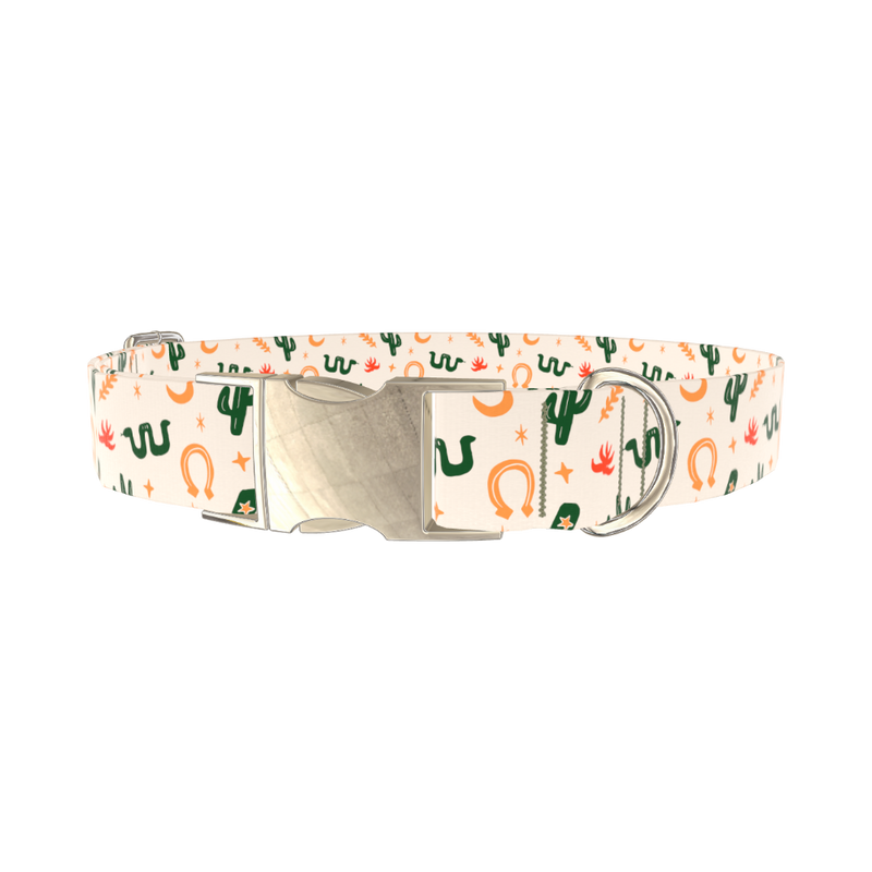 Desert Sunset Dog Collar - metal gold