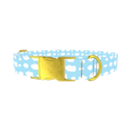 Cloud Pattern Dog Collar - metal gold