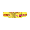Peace Hippie Dog Collar - metal gold