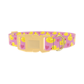 Yellow Duck Heart Dog Collar - plastic gold