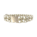 Cowboy Ghost Pattern Dog Collar - metal silver