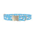 Goose Floral Dog Collar - metal silver