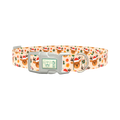 Festive Deer Gift Dog Collar - plastic silver