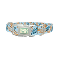 Leaf Pattern Dog Collar - plastic silver