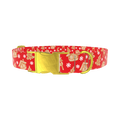 Gingerbread Reindeer Dog Collar - metal gold