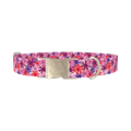 Colorful Cornflower Dog Collar - metal silver