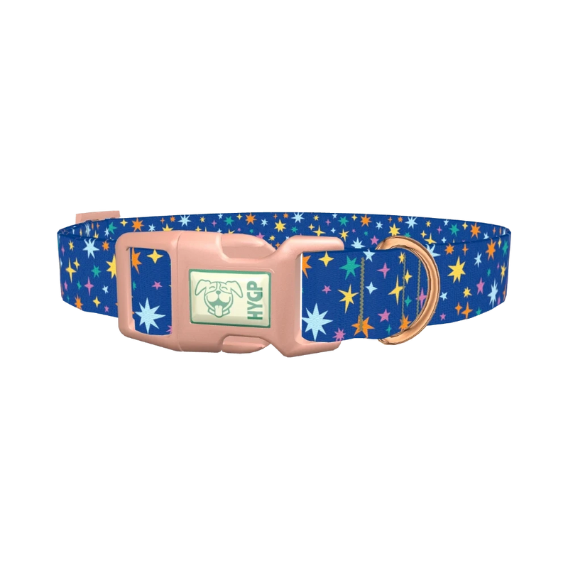 Starry Sky Dog Collar - plastic rose gold