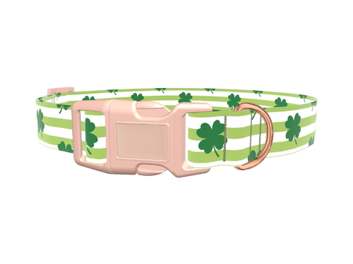 Clover Stripe Dog Collar