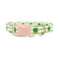 Clover Stripe Dog Collar - plastic gold