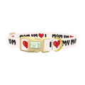Heart Love Dog Collar - plastic gold
