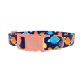 Space Planets Dog Collar - plastic rose gold