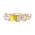 Geometric Pastel Dog Collar - metal gold