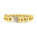 Burger and Shake Dog Collar - metal silver