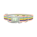 Multicolor Stripes Dog Collar - plastic silver