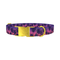 Tropical Sunset Dog Collar - metal gold
