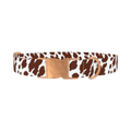 Cow Print Dog Collar - metal rose gold