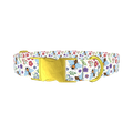 Colorful Bee Garden Dog Collar - metal gold